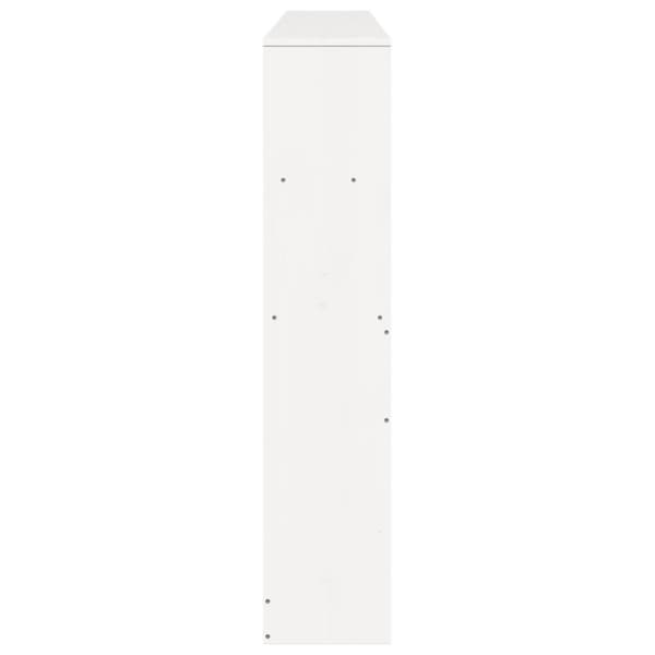 vidaXL Hodegavl med oppbevaring hvit 180 cm heltre furu