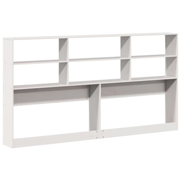 vidaXL Hodegavl med oppbevaring hvit 180 cm heltre furu