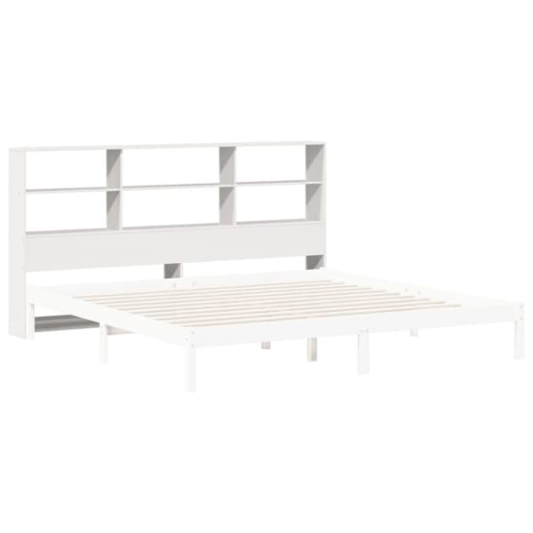 vidaXL Hodegavl med oppbevaring hvit 180 cm heltre furu