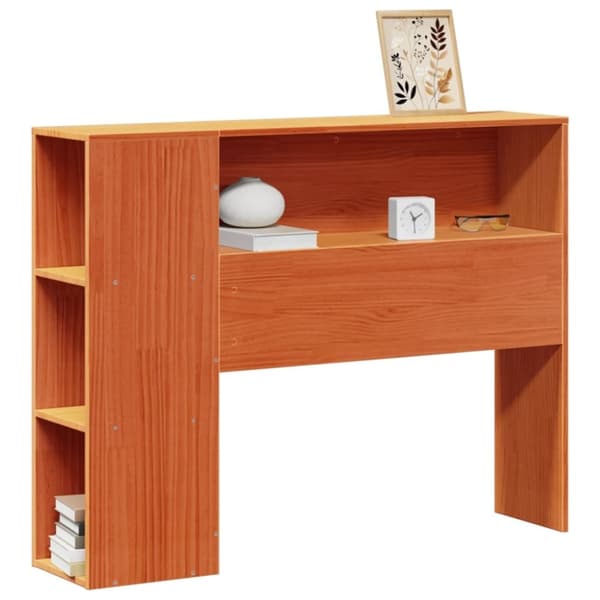 vidaXL Hodegavl med oppbevaring voksbrun 90 cm heltre furu