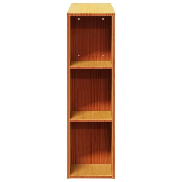 vidaXL Hodegavl med oppbevaring voksbrun 90 cm heltre furu