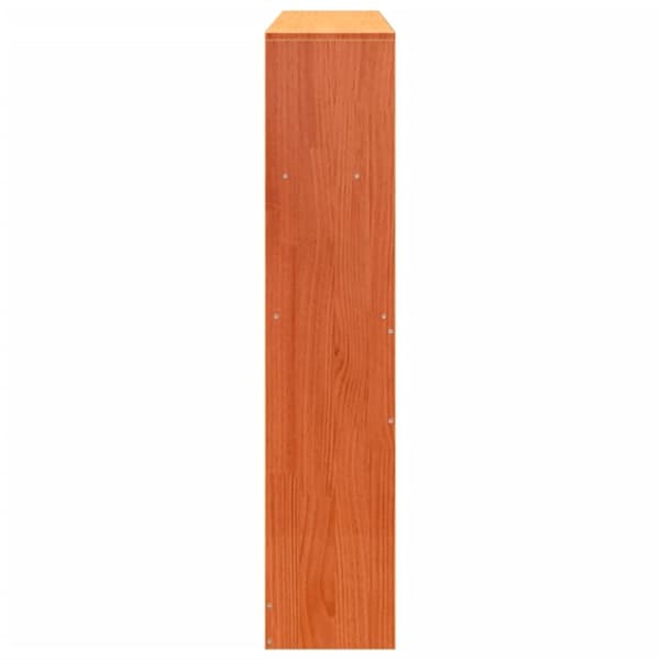 vidaXL Hodegavl med oppbevaring voksbrun 140 cm heltre furu