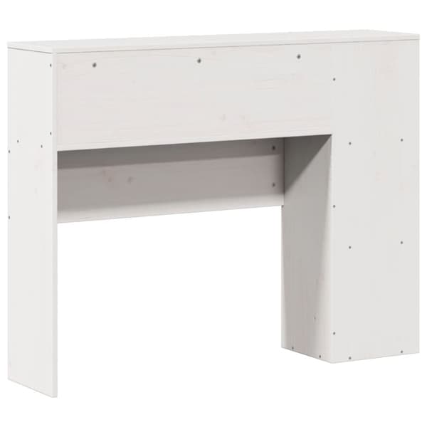 vidaXL sengegavl med opbevaring 90 cm massivt fyrretræ hvid