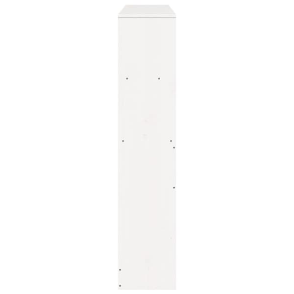 vidaXL Sängynpääty säilytystilalla valkoinen 120 cm täysi mänty