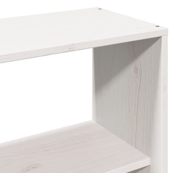 vidaXL Sängynpääty säilytystilalla valkoinen 120 cm täysi mänty