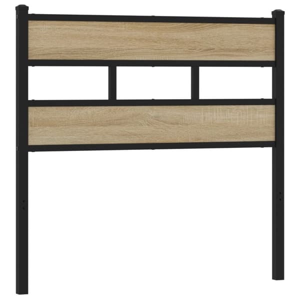 vidaXL Hodegavl sonoma eik 80 cm jern og konstruert tre