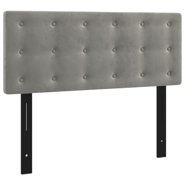 vidaXL Hodegavl lysegrå 100x5x78/88 cm fløyel