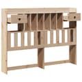 Miniatyrbilde 5 av 11: vidaXL Hodegavl med oppbevaring 150 cm heltre furu