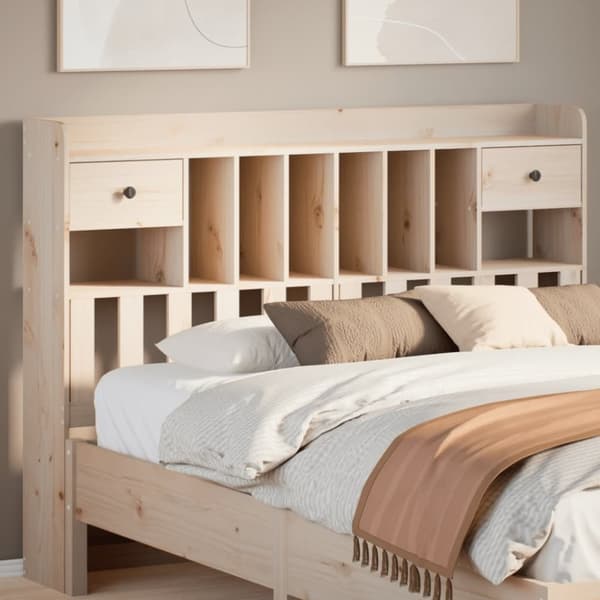 vidaXL Hodegavl med oppbevaring 150 cm heltre furu