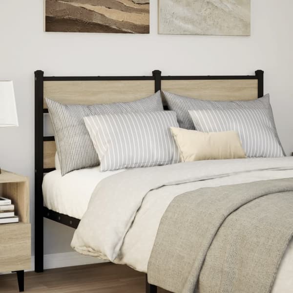 vidaXL Hodegavl sonoma eik 120 cm jern og konstruert tre