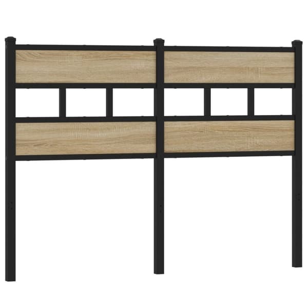 vidaXL Hodegavl sonoma eik 120 cm jern og konstruert tre