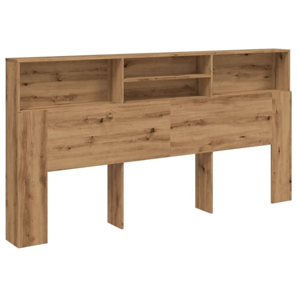 vidaXL sengegavl med opbevaring 102x29x143 cm konstrueret træ kunsttræ