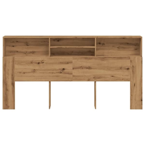 vidaXL sengegavl med opbevaring 102x29x143 cm konstrueret træ kunsttræ
