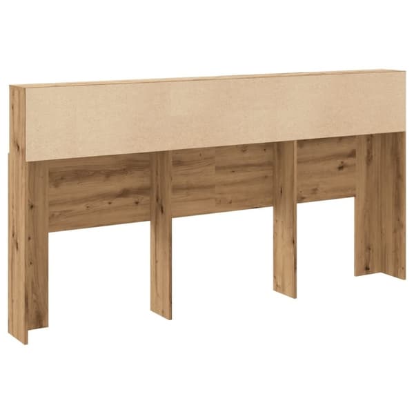 vidaXL sengegavl med opbevaring 102x29x143 cm konstrueret træ kunsttræ