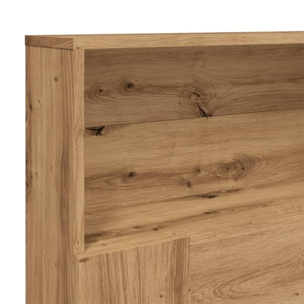 vidaXL sengegavl med opbevaring 102x29x143 cm konstrueret træ kunsttræ