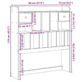 Miniatyrbilde 11 av 11: vidaXL Hodegavl med oppbevaring voksbrun 90 cm heltre furu