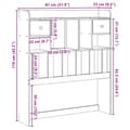 Miniatyrbilde 11 av 11: vidaXL Hodegavl med oppbevaring 75 cm heltre furu