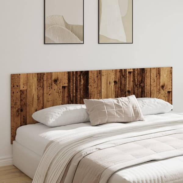vidaXL Sängynpääty seinälle vanha puu 240x1,5x80 cm tekninen puu
