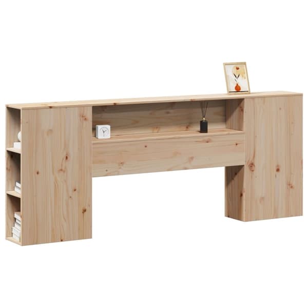 vidaXL Hodegavl med oppbevaring 200 cm heltre furu