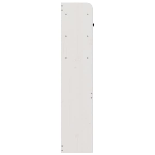 vidaXL sengegavl med opbevaring 160 cm massivt fyrretræ hvid