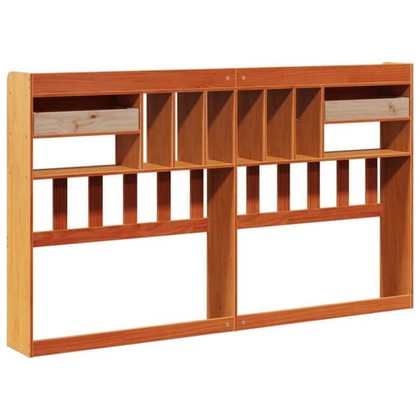 vidaXL Hodegavl med oppbevaring voksbrun 180 cm heltre furu