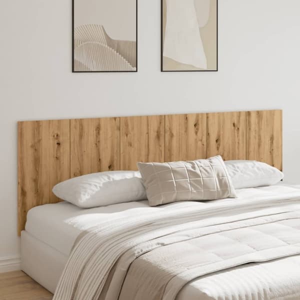 vidaXL sengegærde 240x1,5x80 cm konstrueret træ kunsteg