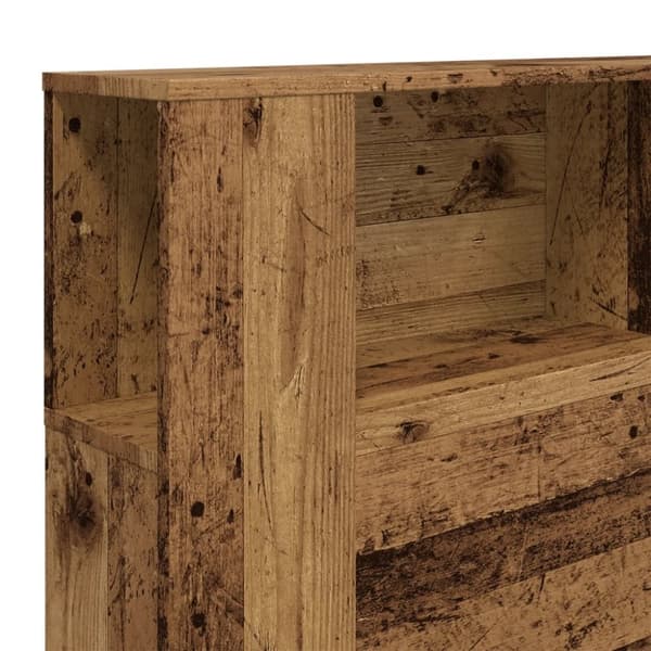 vidaXL Päätylevykaappi vanha puu 180x18,5x102,5 cm tekninen puu