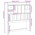 Miniatyrbilde 11 av 11: vidaXL Hodegavl med oppbevaring 100 cm heltre furu