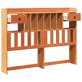 Miniatyrbilde 5 av 11: vidaXL Hodegavl med oppbevaring voksbrun 150 cm heltre furu