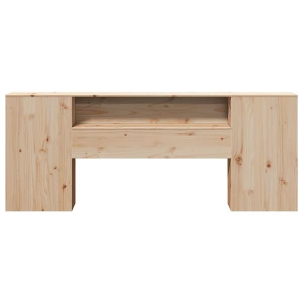 vidaXL Huvudgavel med förvaring 180 cm massiv furu