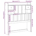 Pikkukuva 11 / 11: vidaXL Sängynpääty säilytystilalla valkoinen 100 cm täysi mänty