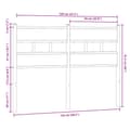 Miniatyrbilde 7 av 7: vidaXL Hodegavl brun eik 120 cm stål og konstruert tre
