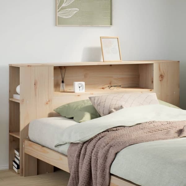 vidaXL Hodegavl med oppbevaring 160 cm heltre furu