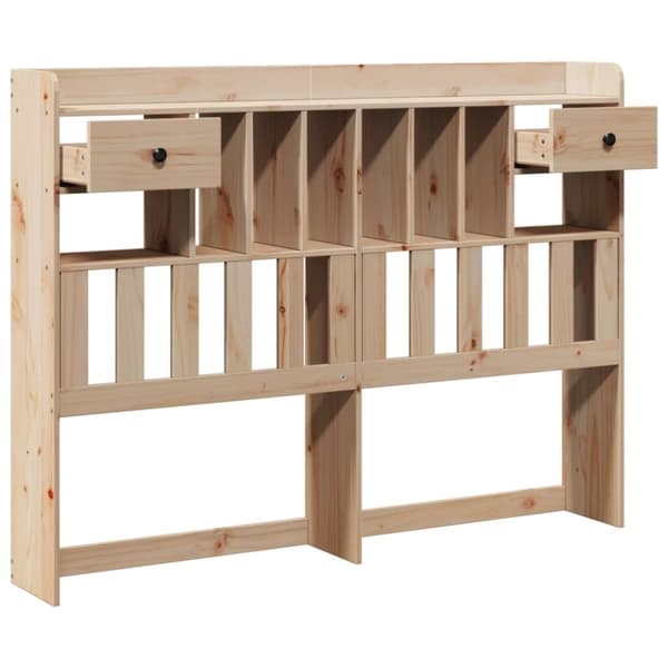 vidaXL Hodegavl med oppbevaring 140 cm heltre furu