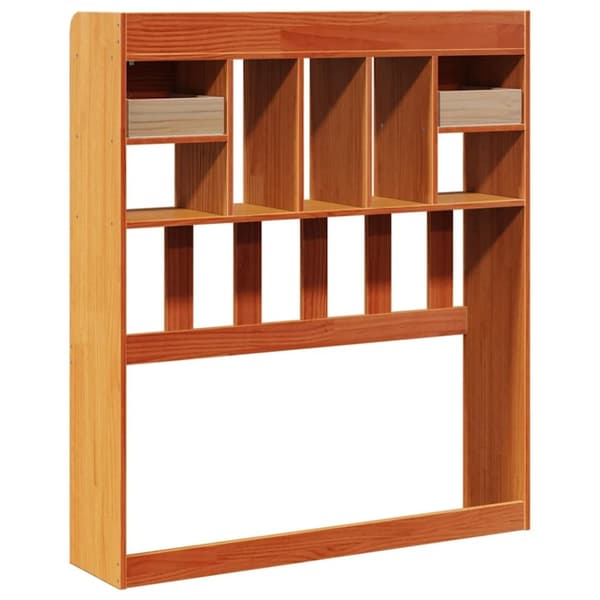 vidaXL Hodegavl med oppbevaring voksbrun 75 cm heltre furu