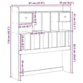 Miniatyrbilde 11 av 11: vidaXL Hodegavl med oppbevaring voksbrun 75 cm heltre furu