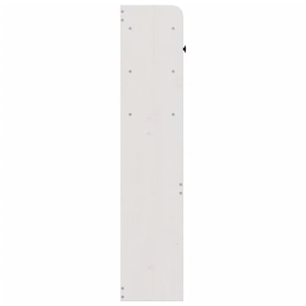 vidaXL Hodegavl med oppbevaring hvit 200 cm heltre furu