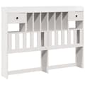 Miniatyrbilde 3 av 11: vidaXL Hodegavl med oppbevaring hvit 150 cm heltre furu