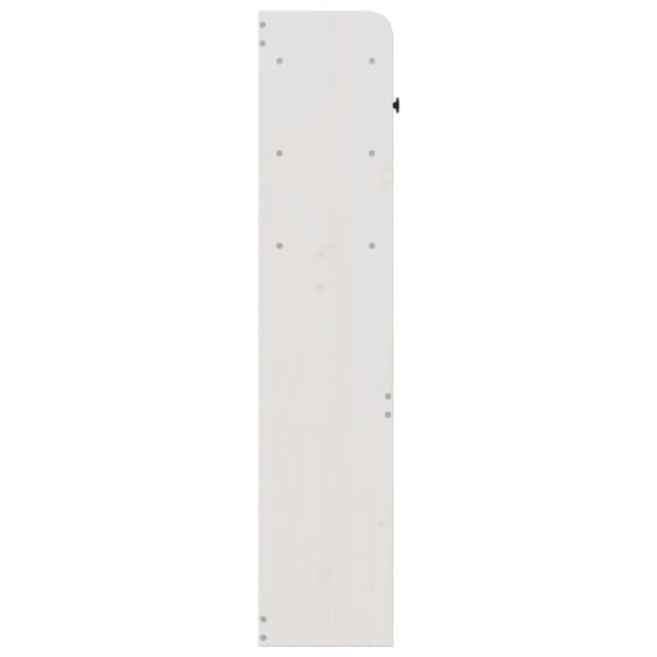 vidaXL Hodegavl med oppbevaring hvit 150 cm heltre furu