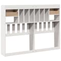 Miniatyrbilde 7 av 11: vidaXL Hodegavl med oppbevaring hvit 150 cm heltre furu