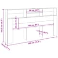 Pikkukuva 10 / 11: vidaXL Päätylevykaappi vanha puu 200x19x103,5 cm tekninen puu