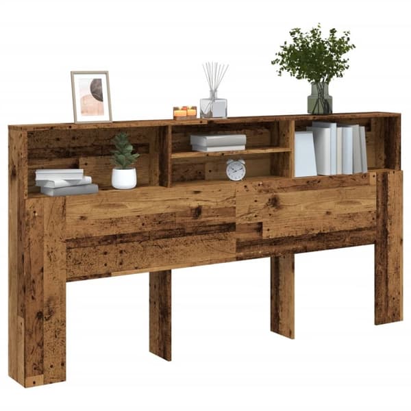 vidaXL Päätylevykaappi vanha puu 200x19x103,5 cm tekninen puu