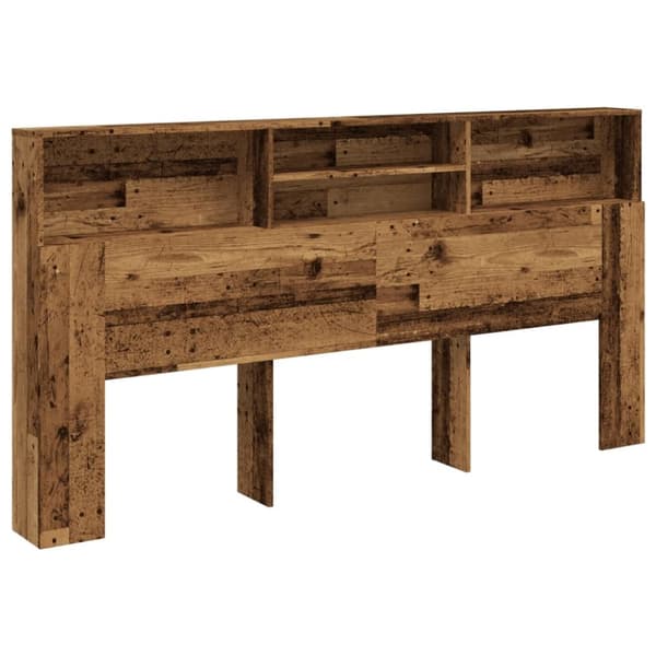 vidaXL Päätylevykaappi vanha puu 200x19x103,5 cm tekninen puu