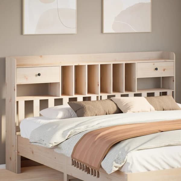 vidaXL Hodegavl med oppbevaring 200 cm heltre furu