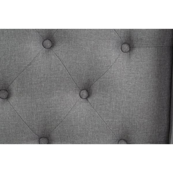 Sengegavl DKD Home Decor Grå Plastik 194 x 20 x 170 cm