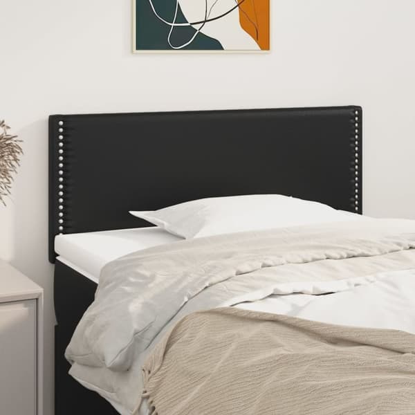 Sänggavel svart 90x5x78/88 cm konstläder
