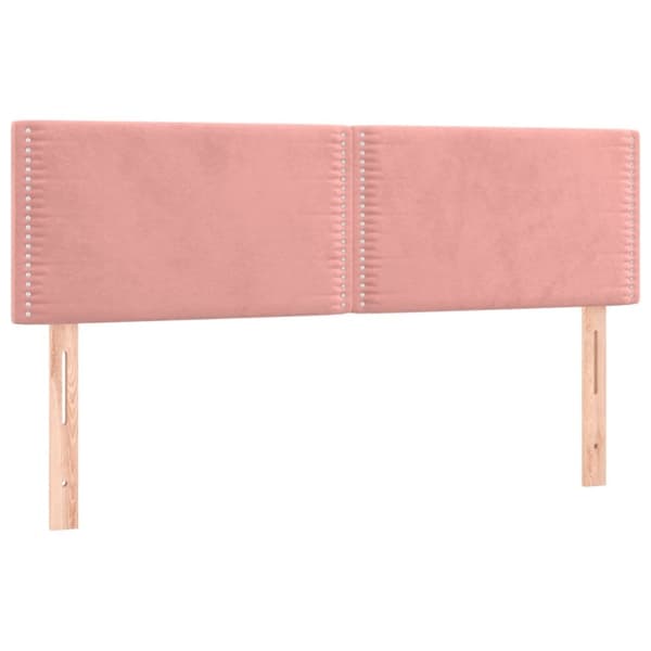 Huvudgavlar 2 st rosa 72x5x78/88 cm sammet