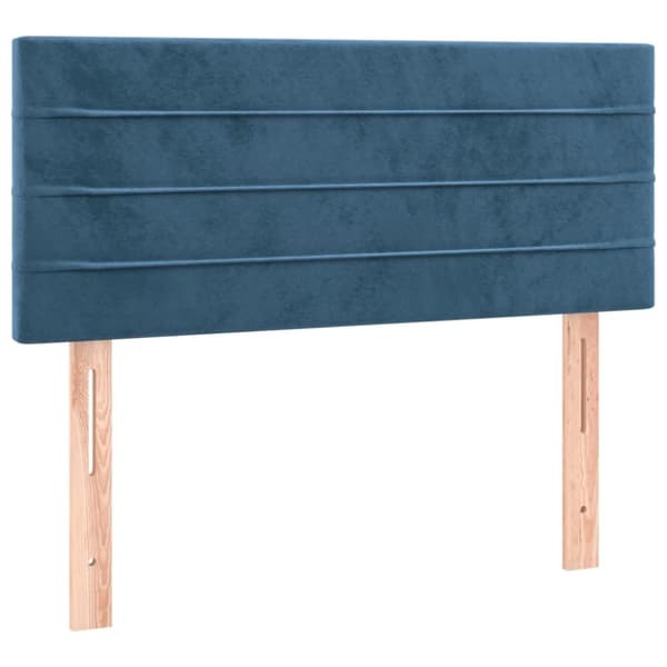 Sänggavel mörkblå 80x5x78/88 cm sammet
