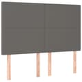Miniatyrbild 2 av 2: Huvudgavlar 4 st grå 72x5x78/88 cm konstläder