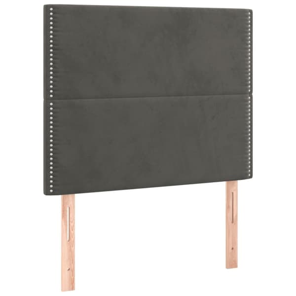 Huvudgavlar 2 st mörkgrå 80x5x78/88 cm sammet